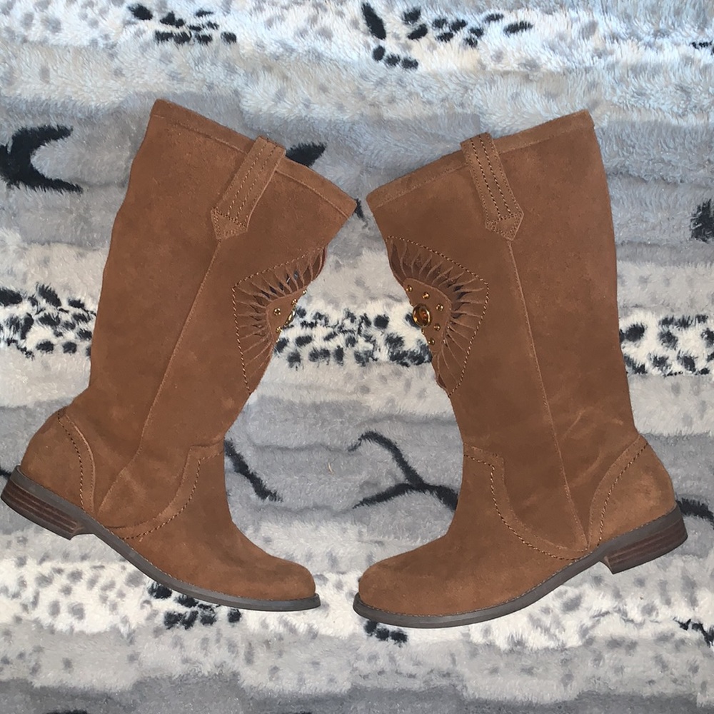 Yellow Box Stevie Suede Leather Boots — 7